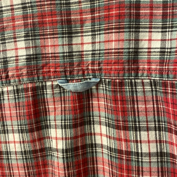 Vintage Forelli Denim Collar Windowpane Plaid Button Down Size 22/24 - Picture 4 of 9
